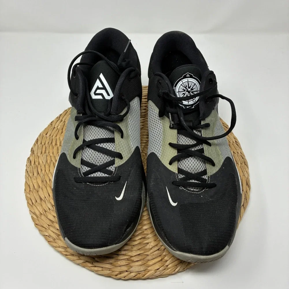 Nike Zoom Freak 4 World‎ Wonder Basketball Shoes Black Grey DJ6149-001 Mens S14